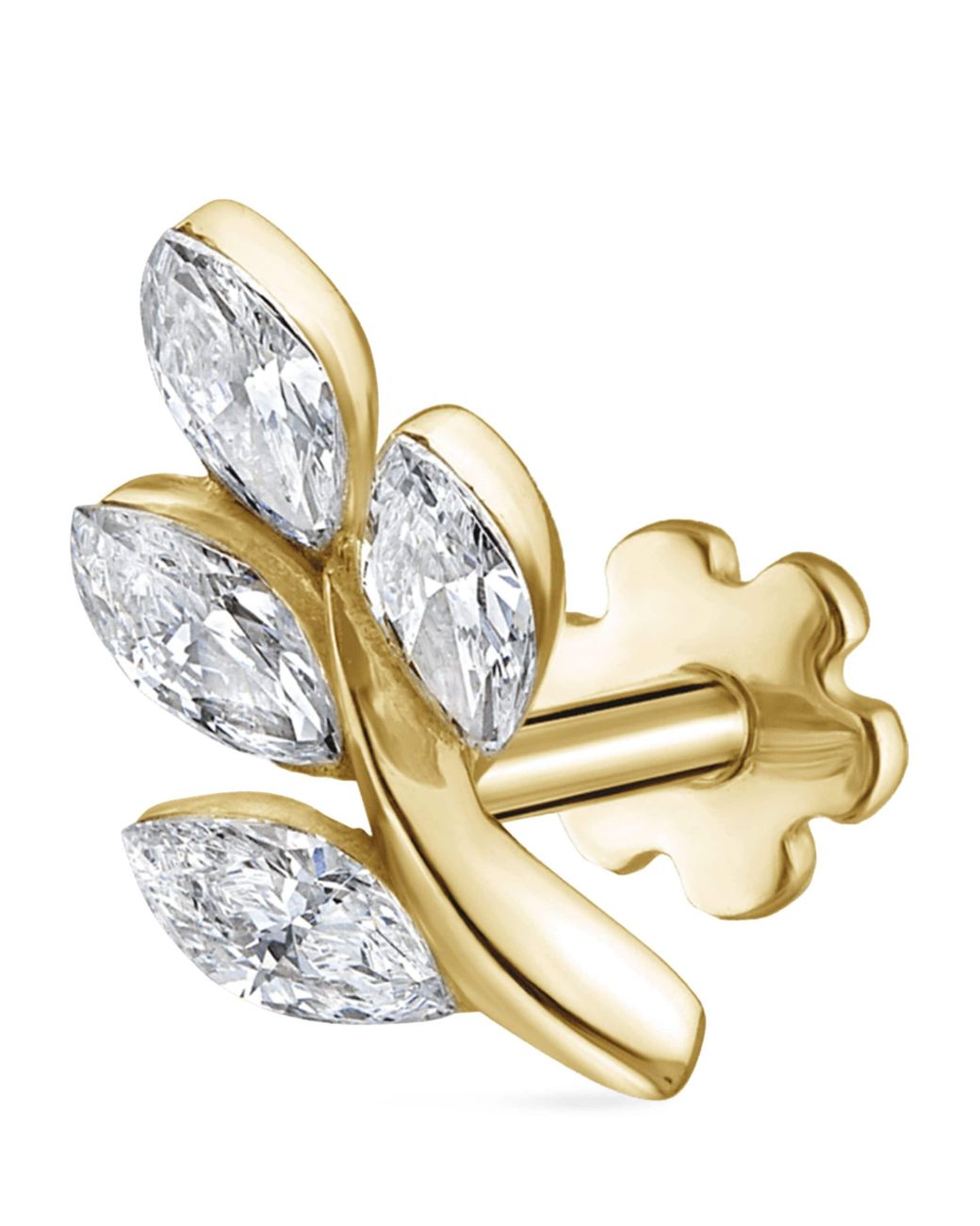 Maria Tash Metallic Diamond Vine Threaded Stud Earring