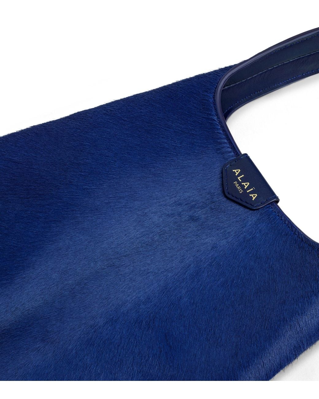 Alaïa Blue Mini Haircalf Hobo Shoulder Bag