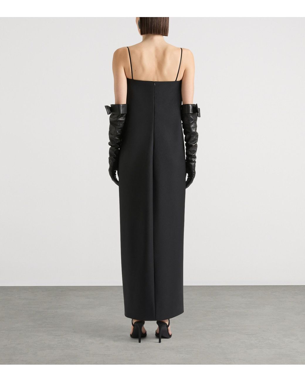 Givenchy Black Wool-Mohair Sliced Maxi Dress