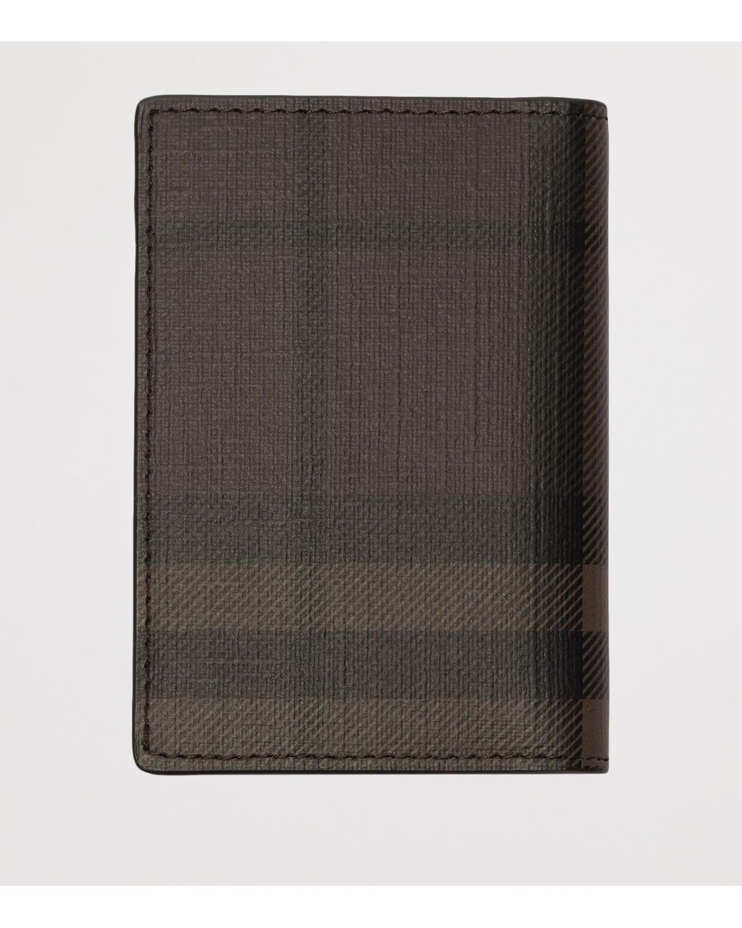 Burberry Black City Check Folding Card Holder for men
