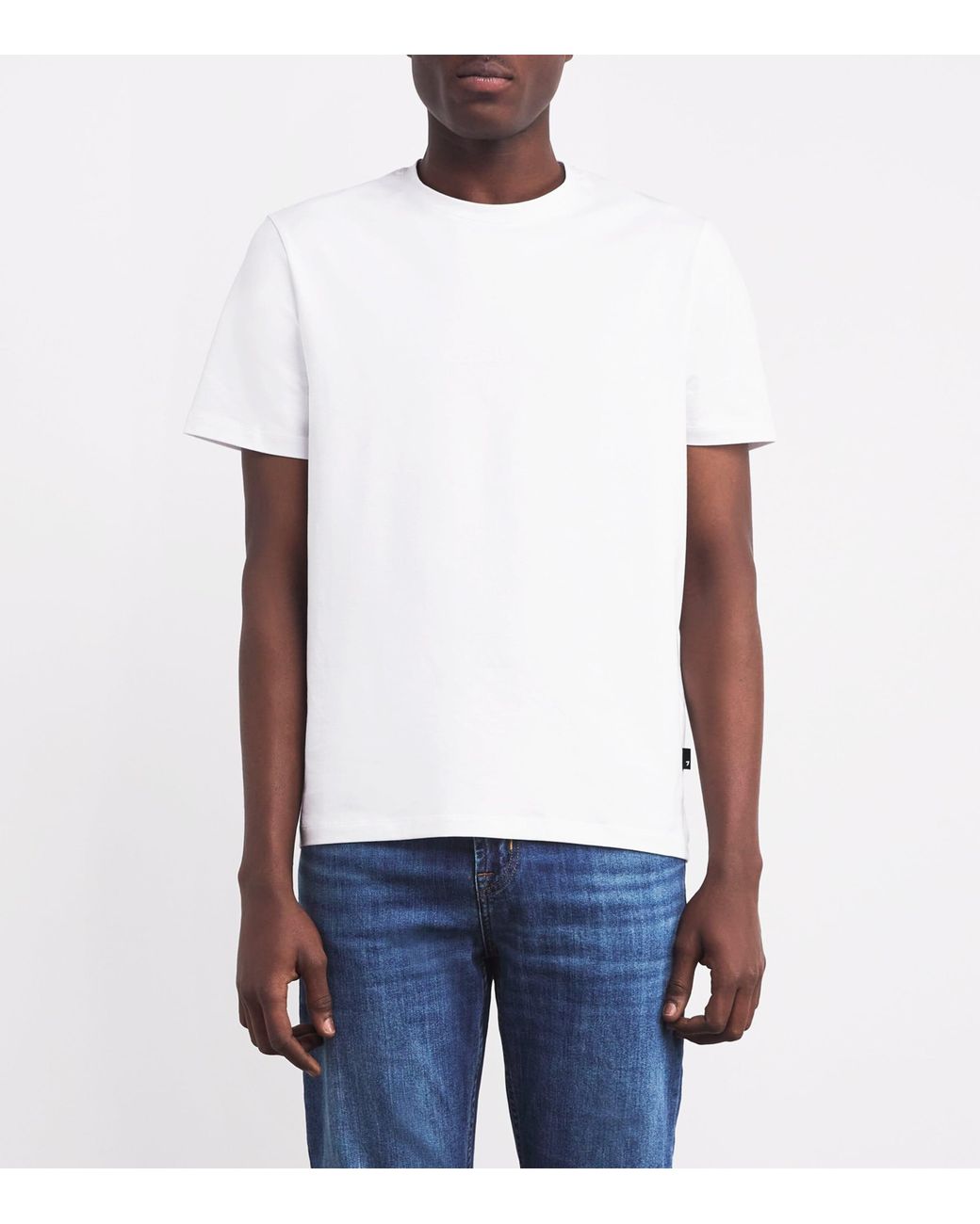 7 For All Mankind White Luxe Performance T-Shirt for men