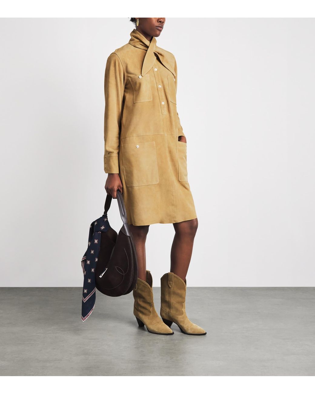 Polo Ralph Lauren Natural Suede Utility Dress