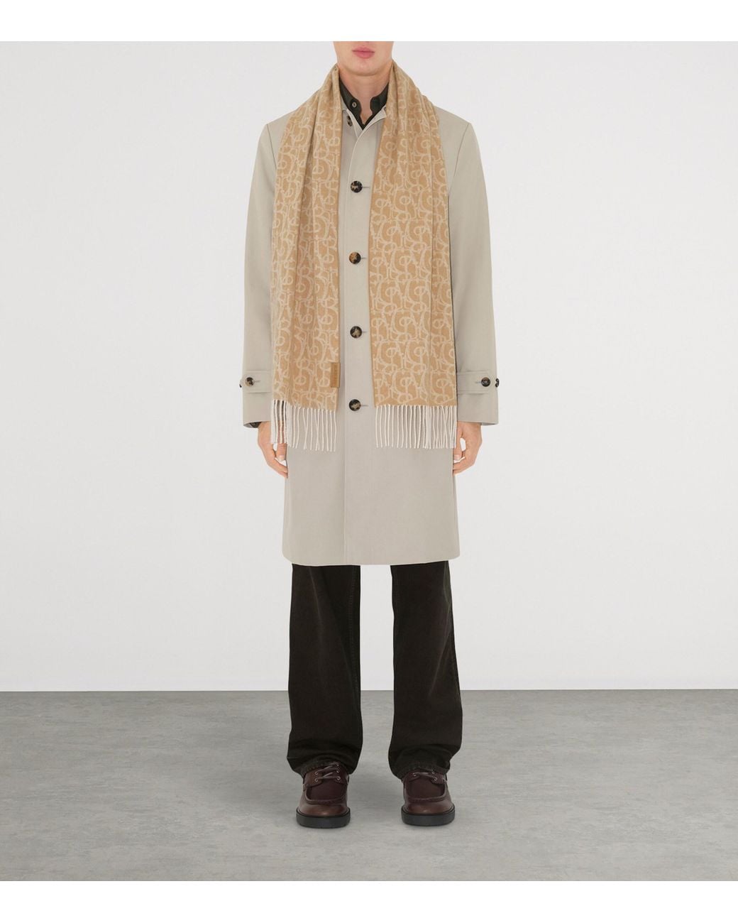 Burberry Natural Cashmere B Charm Scarf