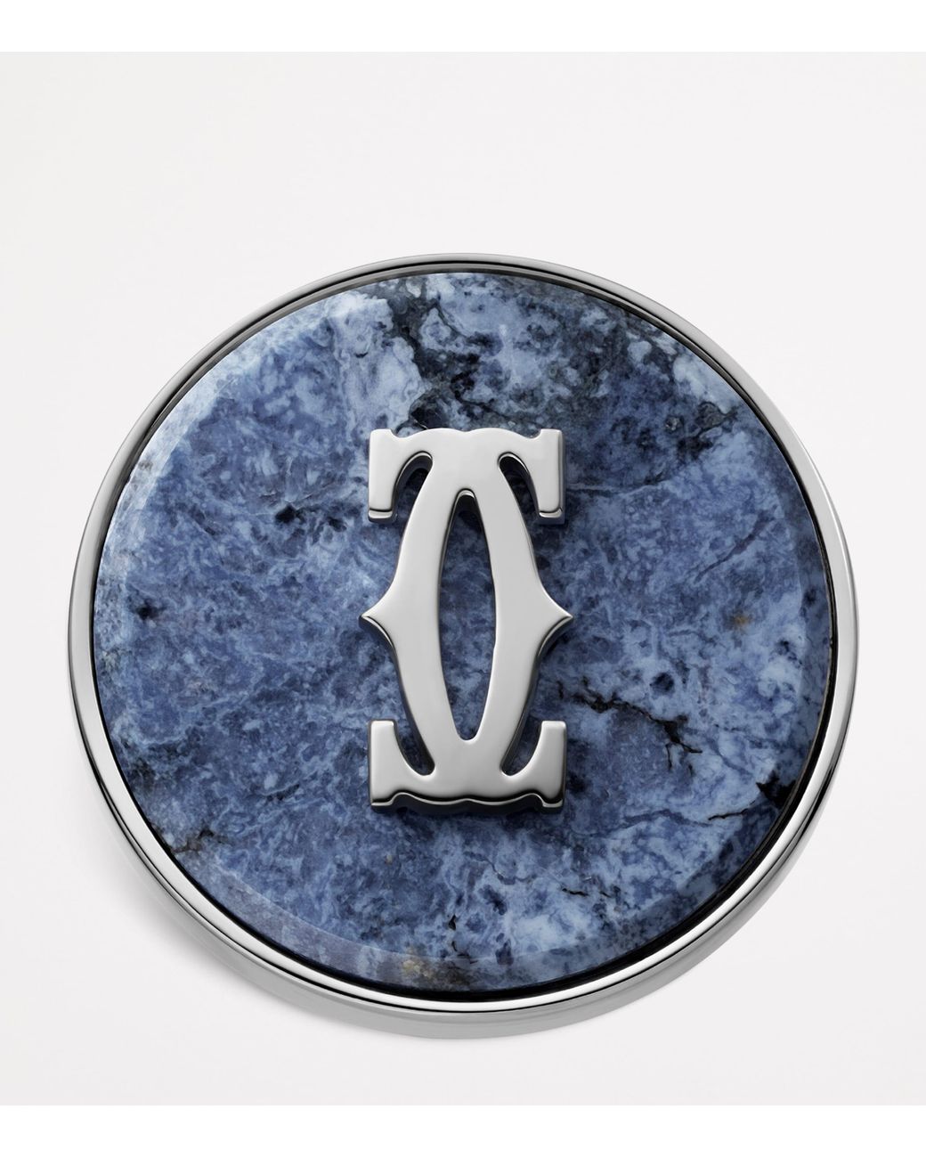 Cartier Blue Sterling Double C De Cufflinks for men