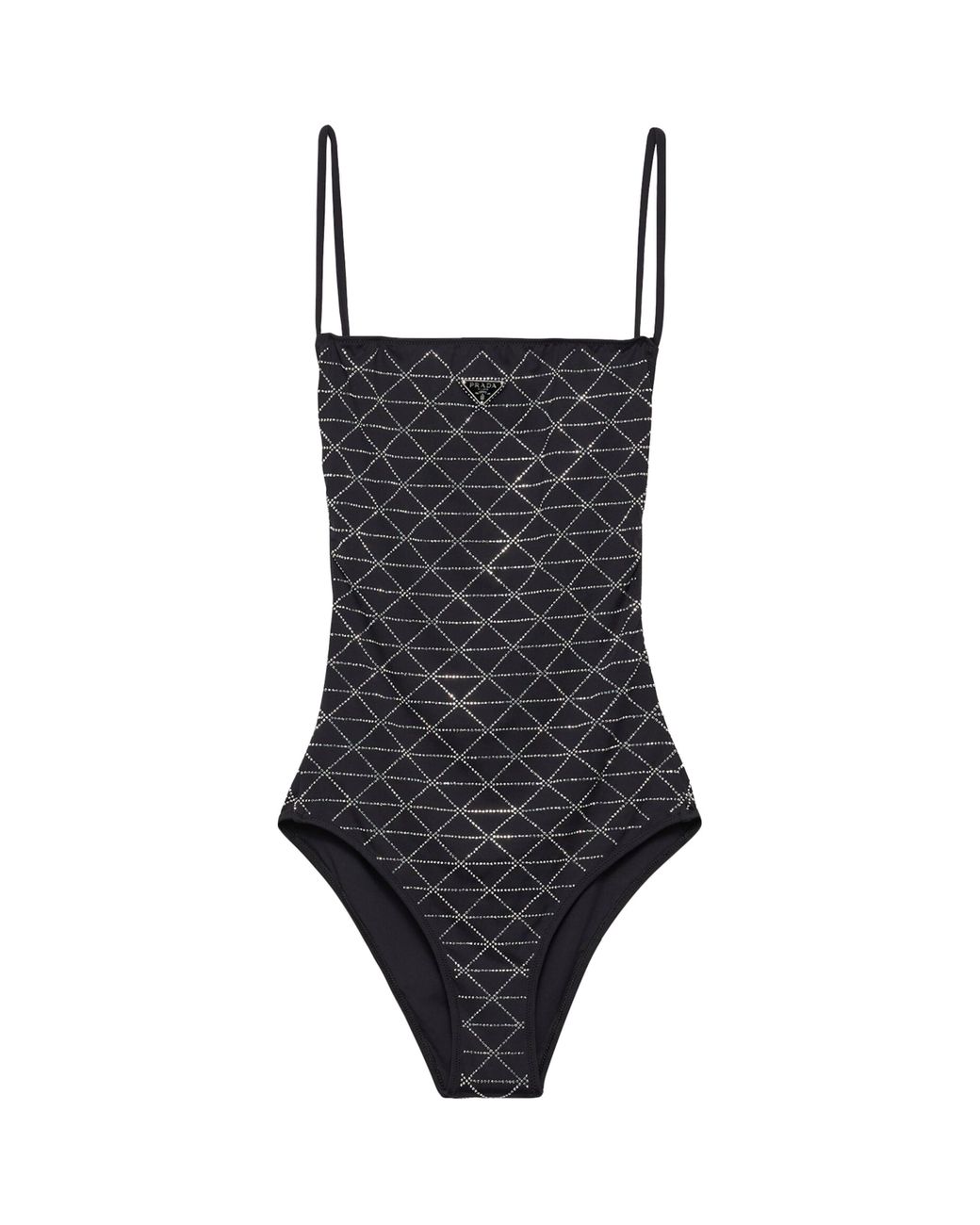Prada Black Rhinestone-Embellished Swimsuit