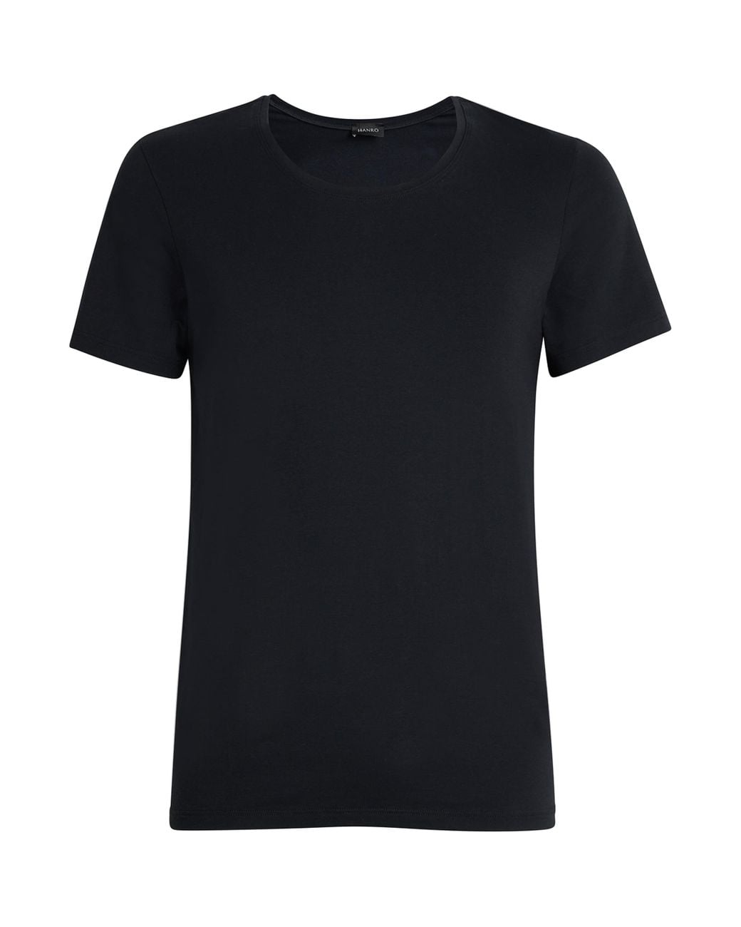 Hanro Black Cotton Superior T-Shirt for men