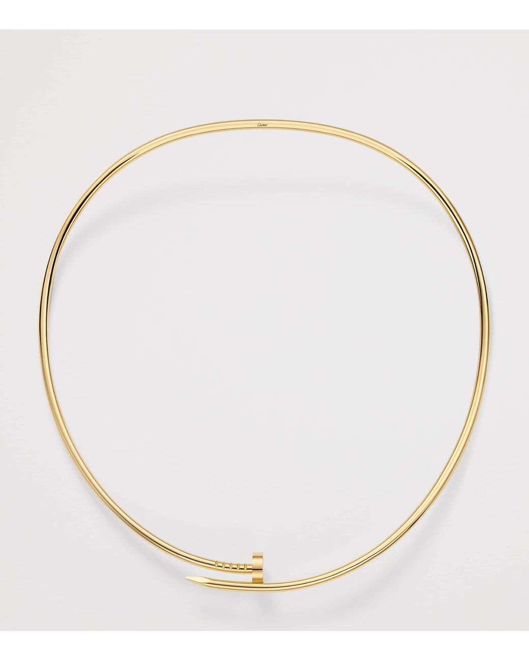 Cartier Metallic Small And Diamond Juste Un Clou Torque Necklace