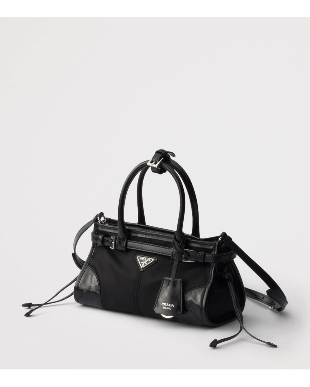 Prada Black Small Re-Nylon Bonnie Top-Handle Bag