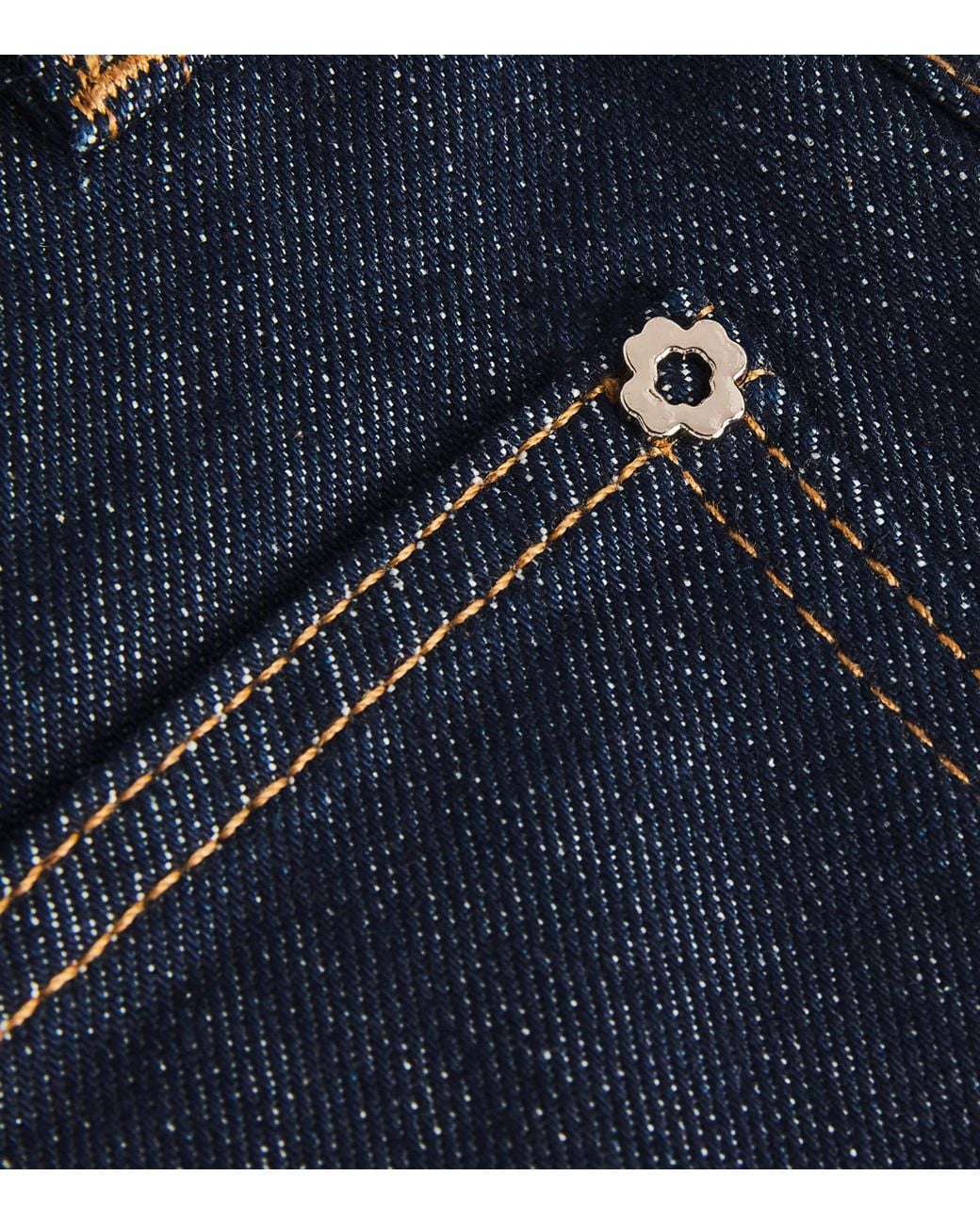 Maje Blue Patch-Pockets Straight-Leg Jeans