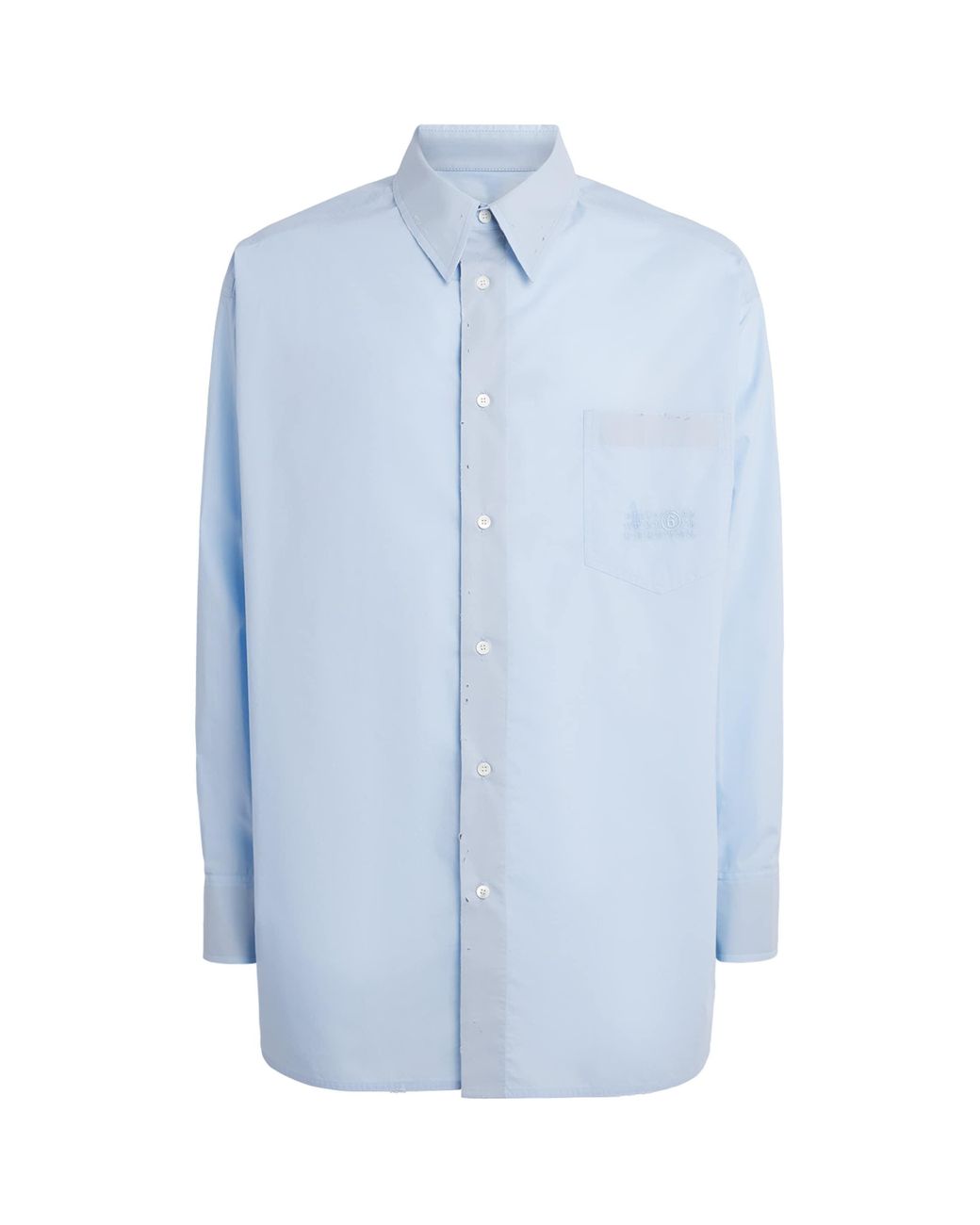 MM6 by Maison Margiela Blue Cotton Shirt for men