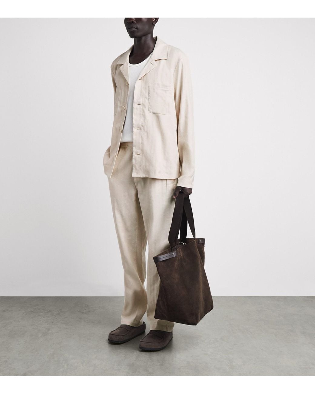 PAIGE White Herringbone Latigo Shirt for men
