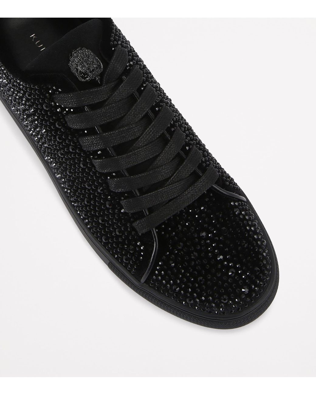 Kurt Geiger Black Embellished Lennon Sneakers for men
