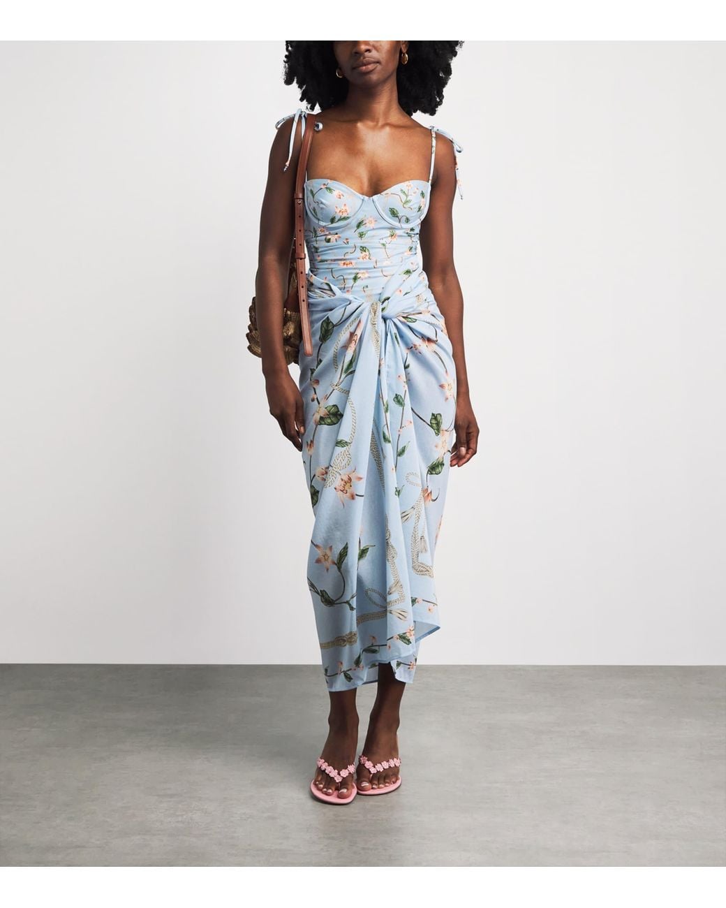 Agua Bendita Blue Rábano Navegante Floral Swimsuit