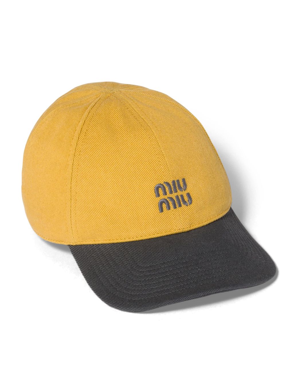 Miu Miu Yellow Drill Baseball Cap