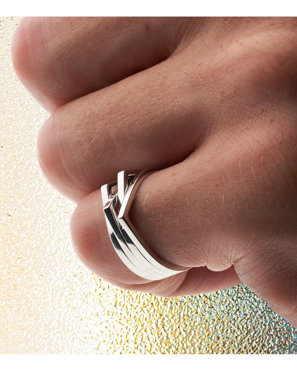 Repossi White Antifer 4-Band Ring