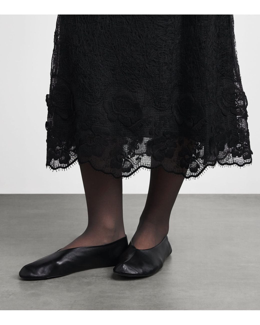 Fabiana Filippi Black Lace Maxi Skirt