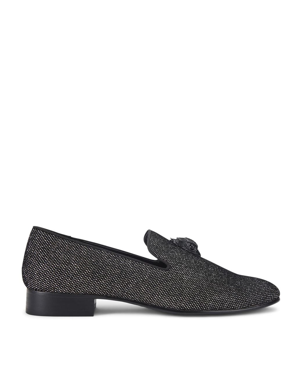 Kurt Geiger Black Embellished Ace Stud Loafers for men