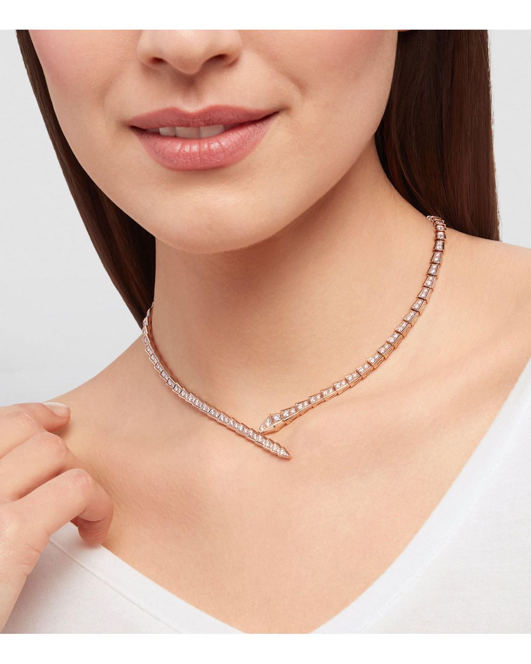 BVLGARI Natural And Diamond Serpenti Viper Necklace