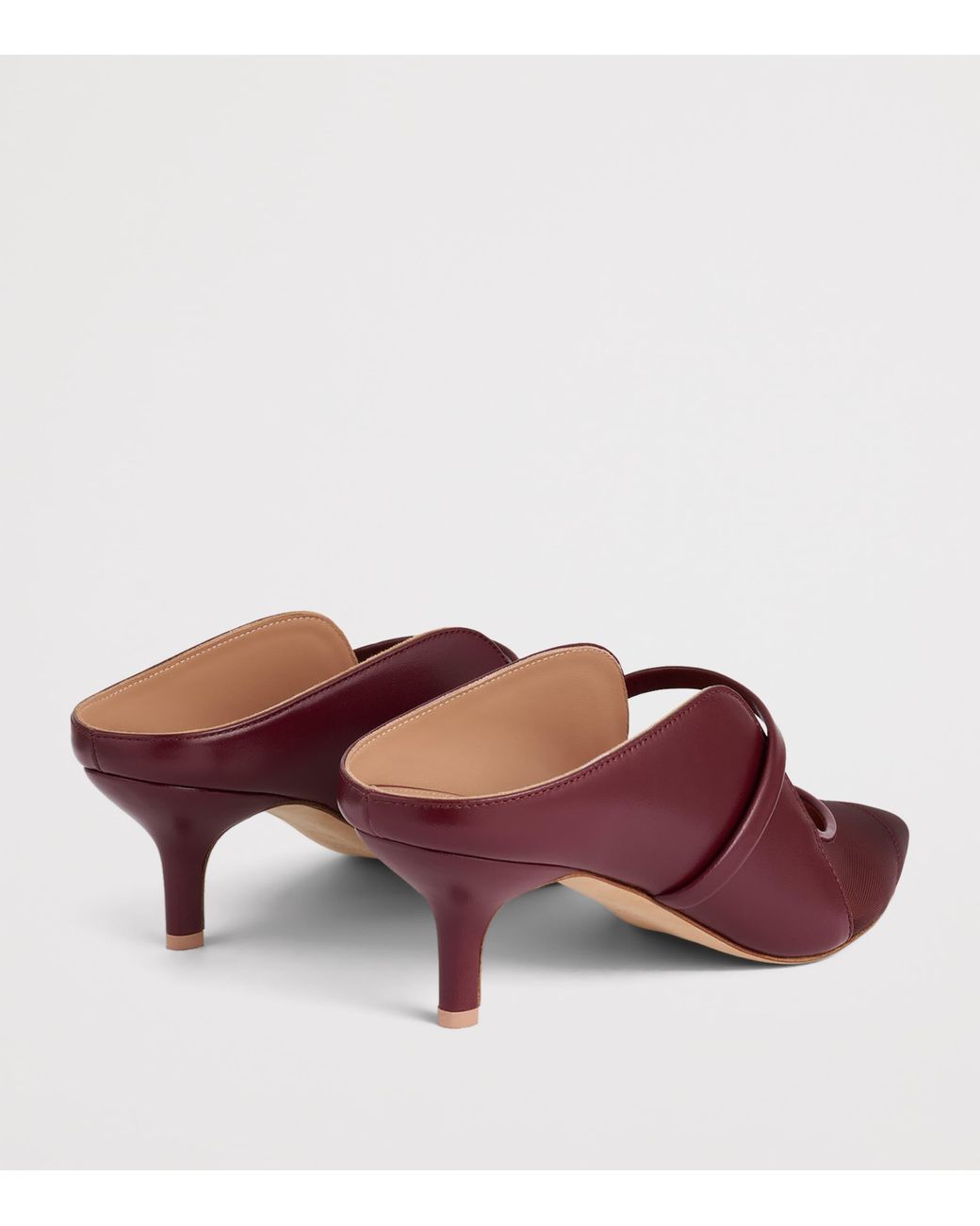 Malone Souliers Purple Leather And Mesh Maureen Heeled Mules 45