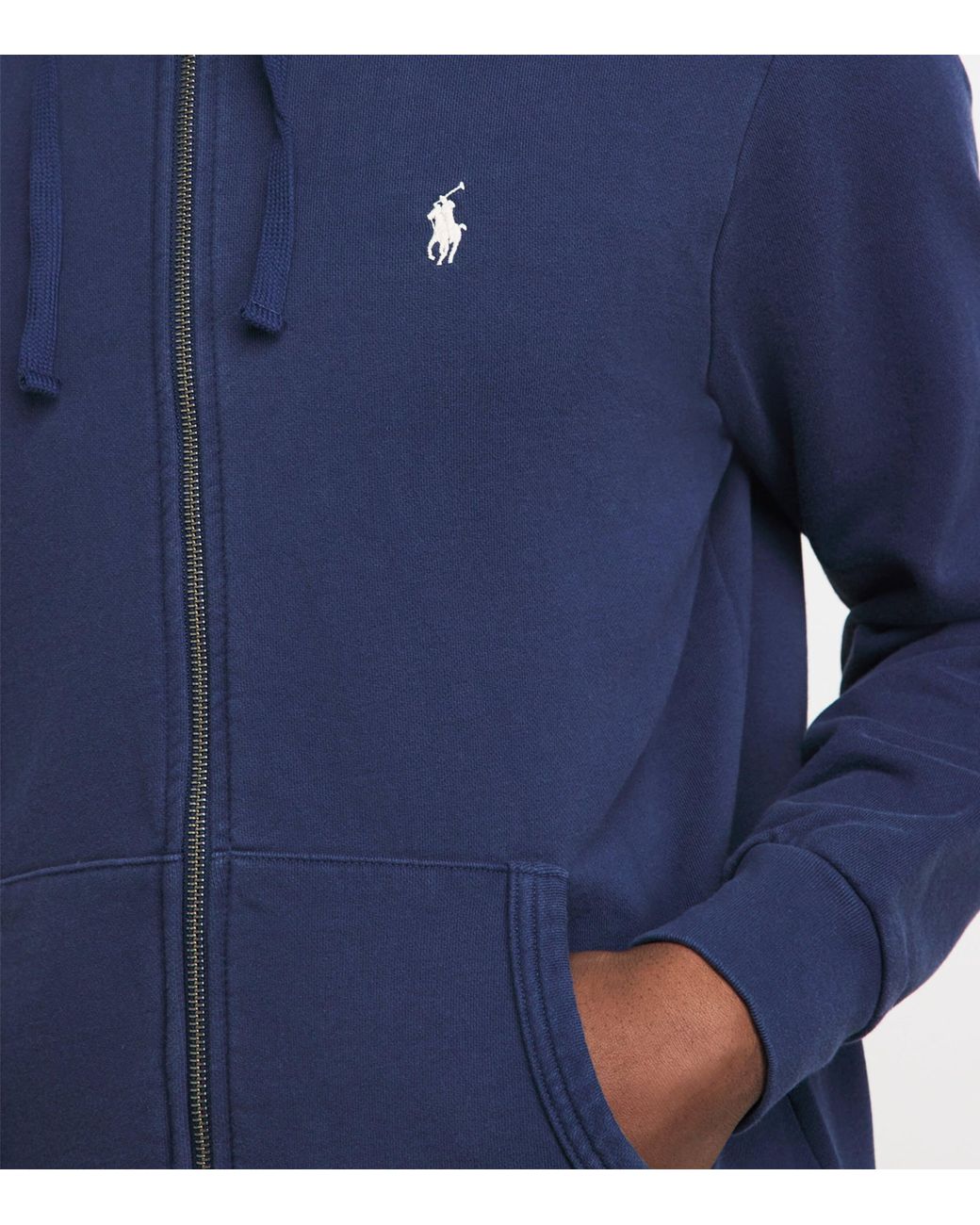 Polo Ralph Lauren Blue Polo Pony Zip-Up Hoodie for men
