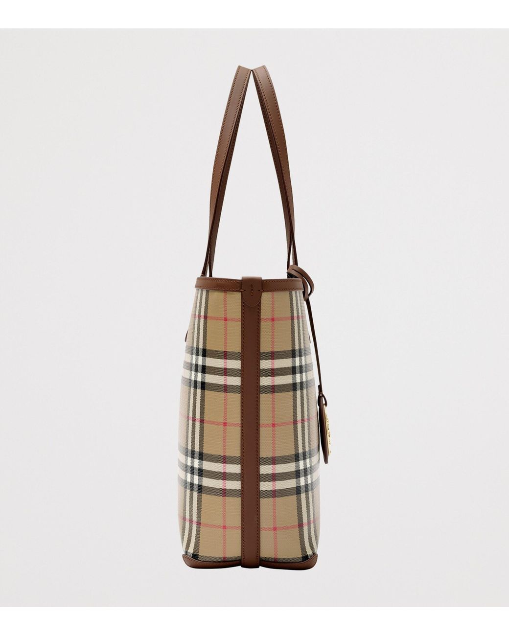 Burberry Black Small Check Tote Bag