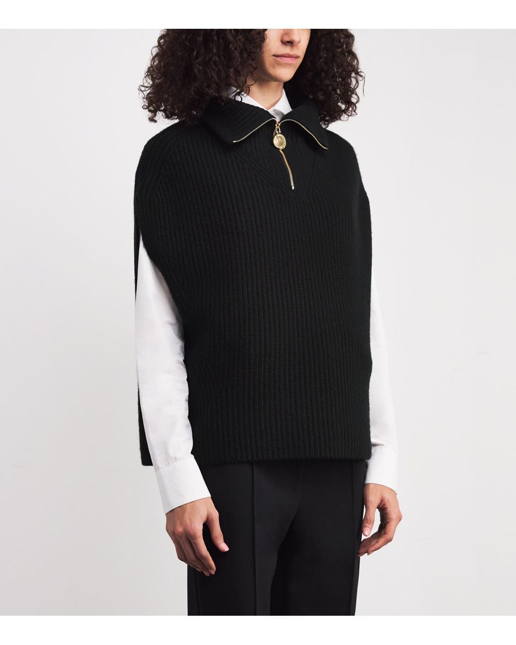 Joseph Black Cashmere-Blend Ribbed Raffet Sweater