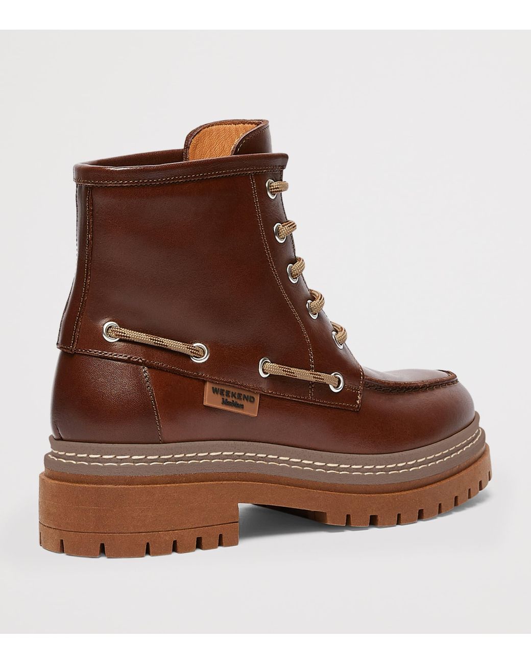 Weekend by Maxmara Brown Leather Ankle Boots