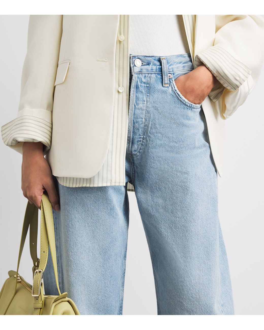 Agolde Blue Luna Pierced Tapered Jeans
