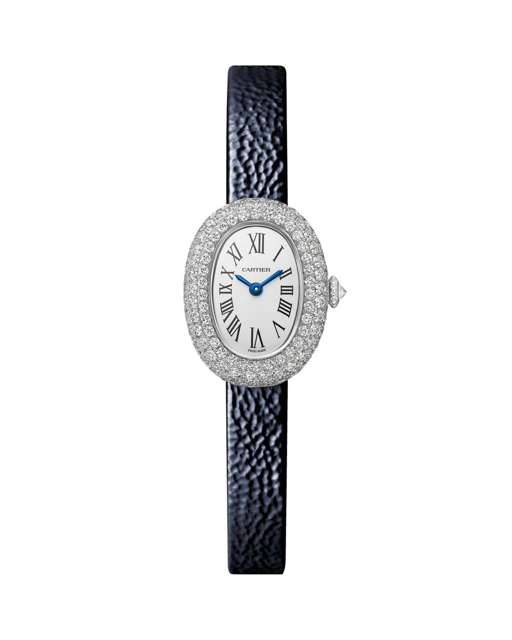 Cartier White Mini And Diamond Baignoire De Watch