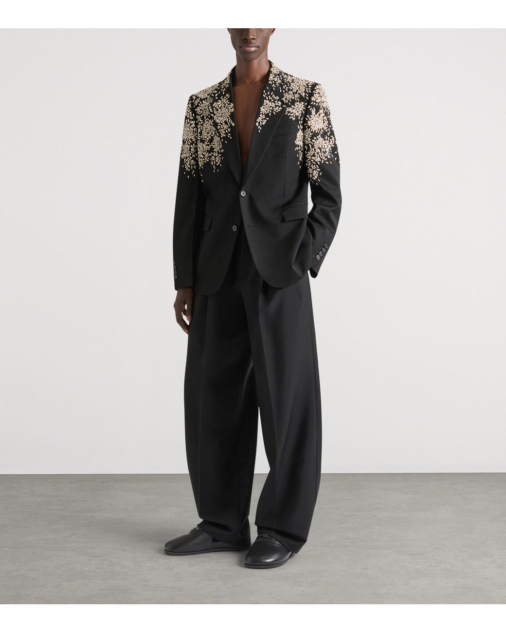 Givenchy Black Wool Embellished Blazer for men