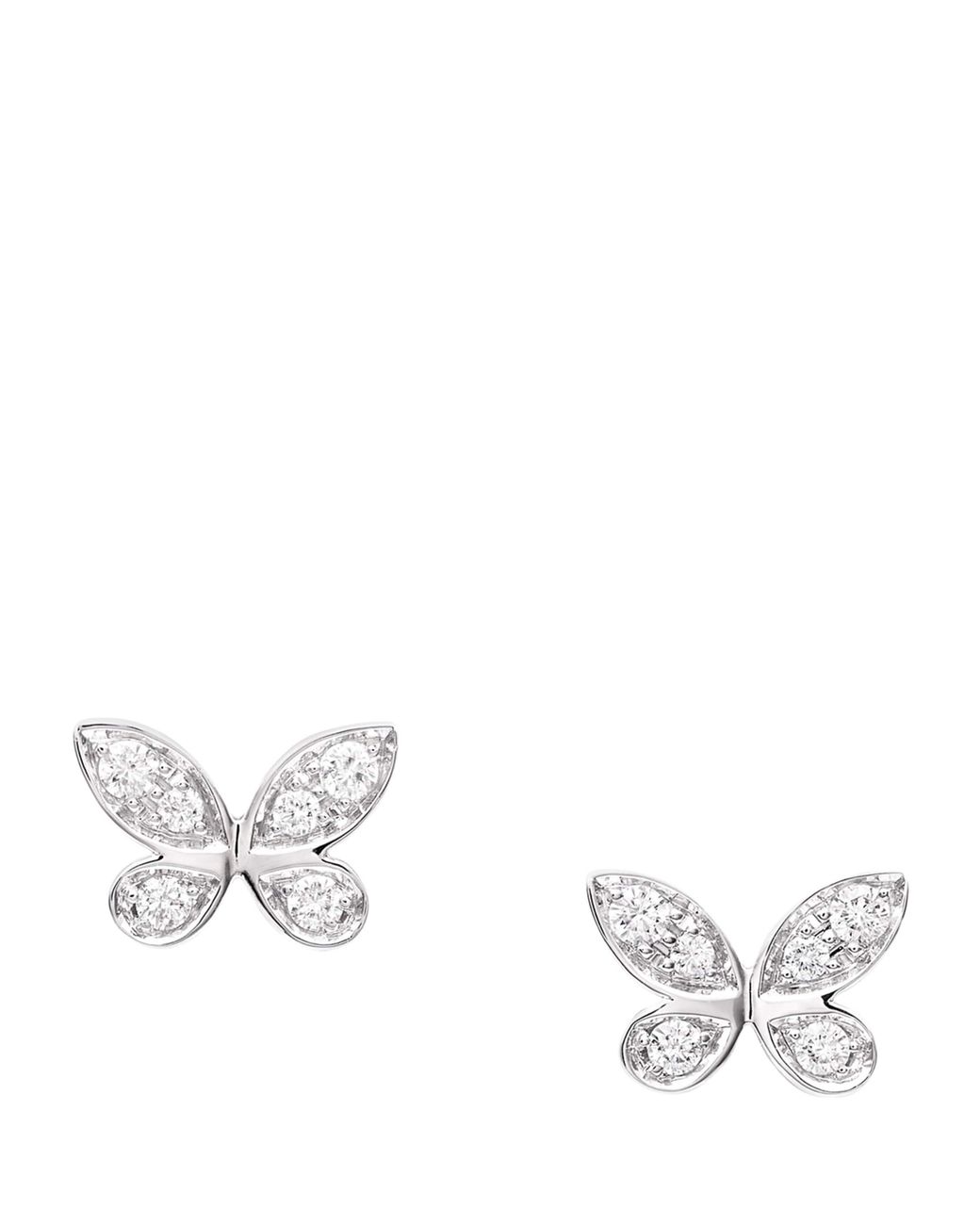 Graff White And Diamond Butterfly Stud Earrings