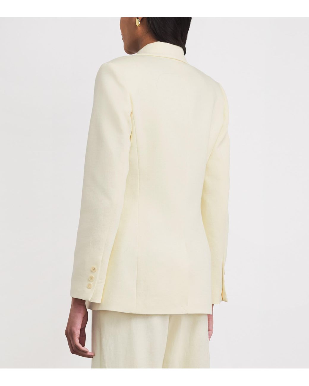 Maje White Double-Breasted Blazer