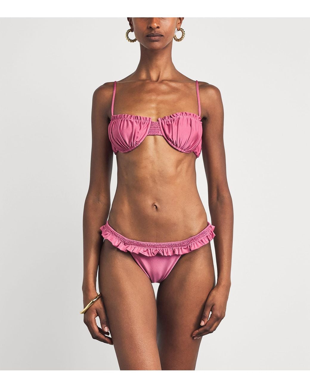 Faithfull The Brand Purple Esterel Bikini Top