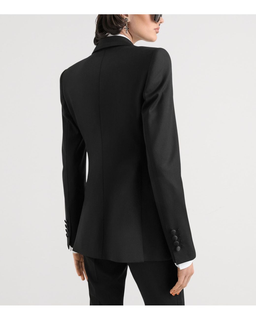 Dolce & Gabbana Black Virgin Wool-Blend Blazer