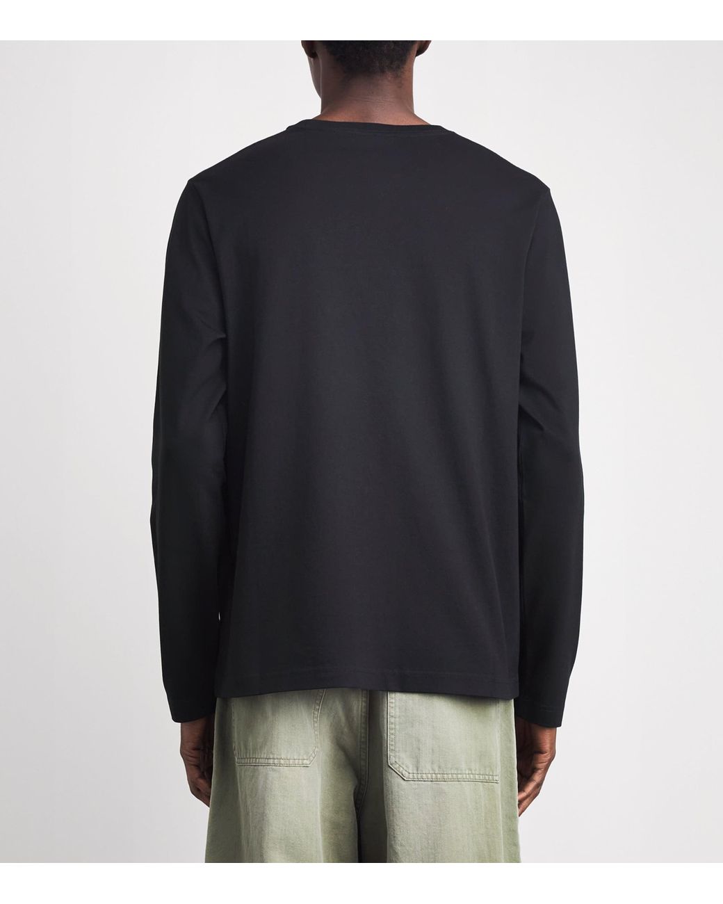 Canada Goose Black Organic Cotton Vantage Long-Sleeve T-Shirt for men