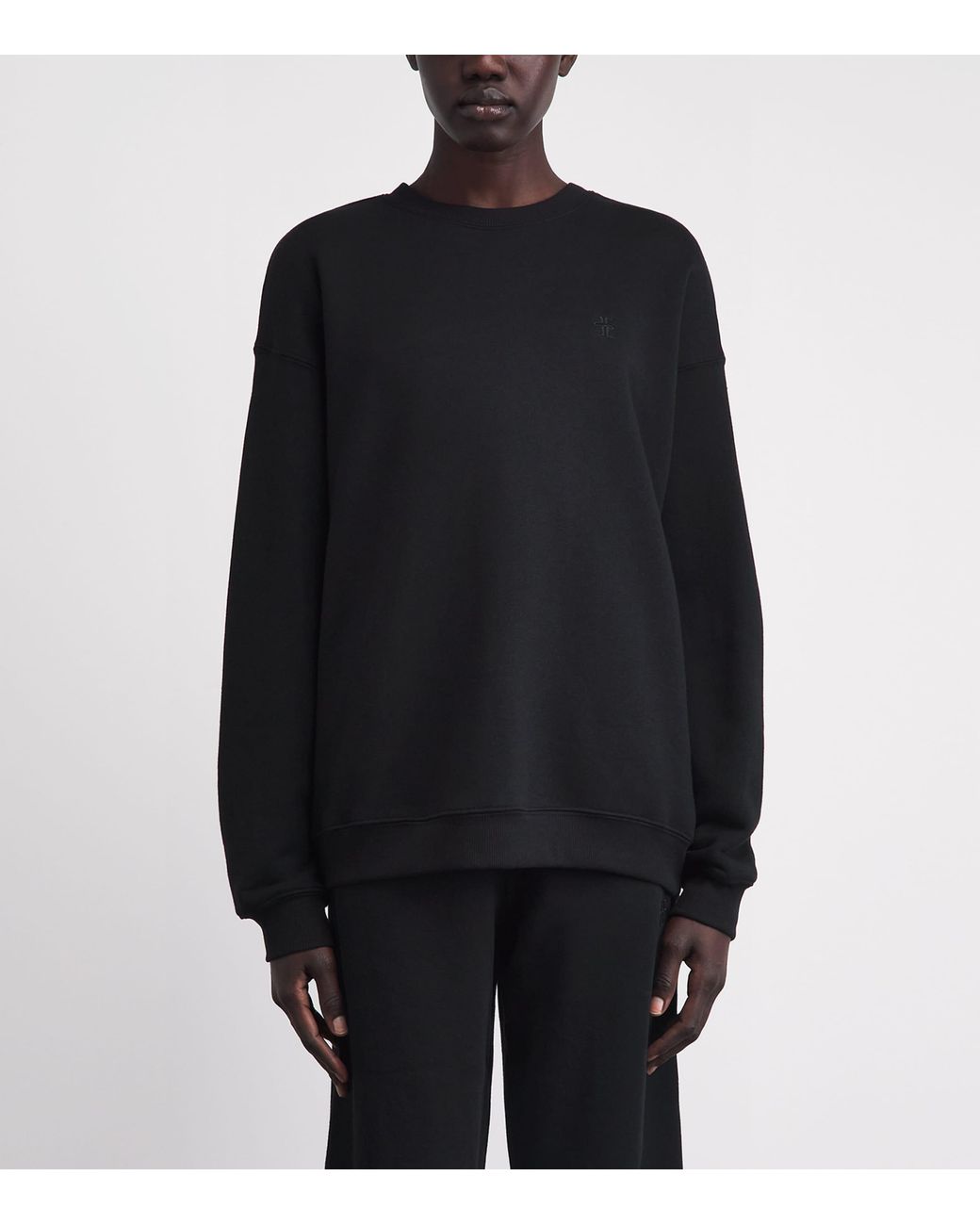 ÉTERNE Black French Terry Oversized Sweatshirt