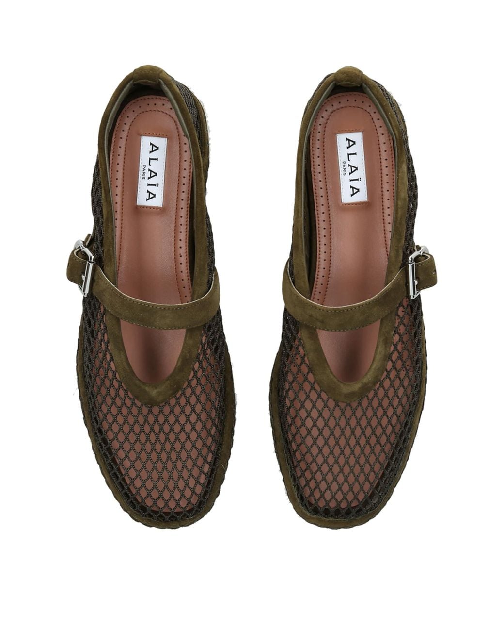 Alaïa Brown Suede Mesh Espadrilles