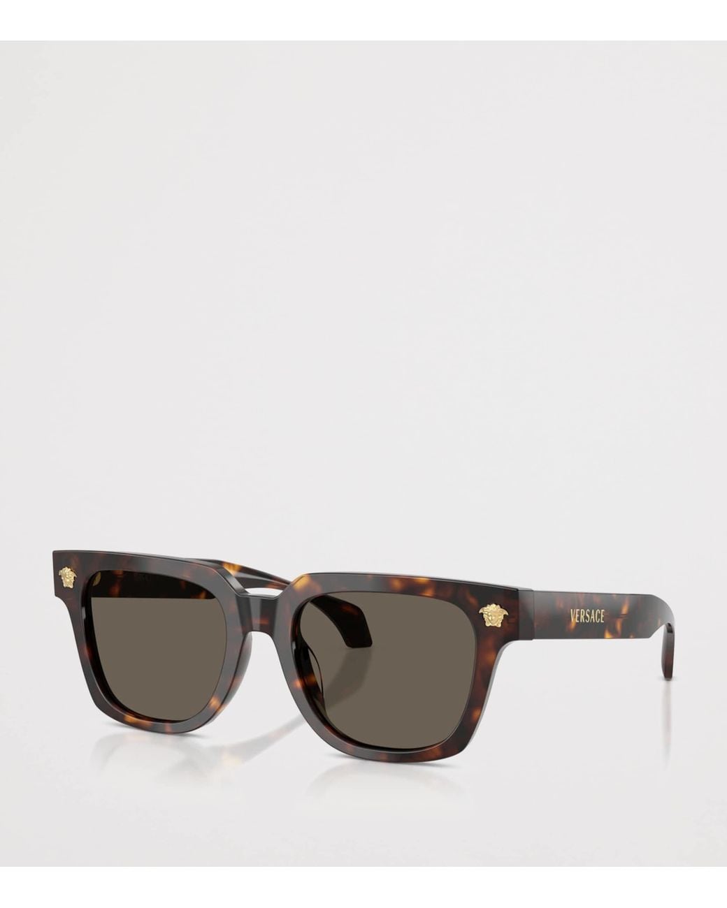 Versace Gray Acetate Square Sunglasses