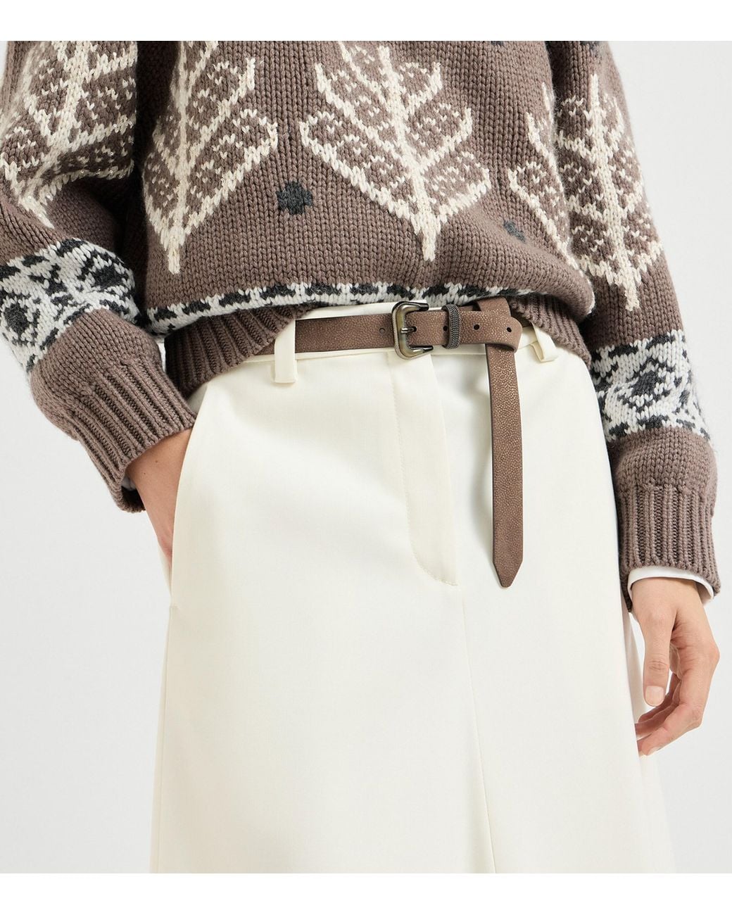 Brunello Cucinelli Multicolor Leather Sparkling Belt