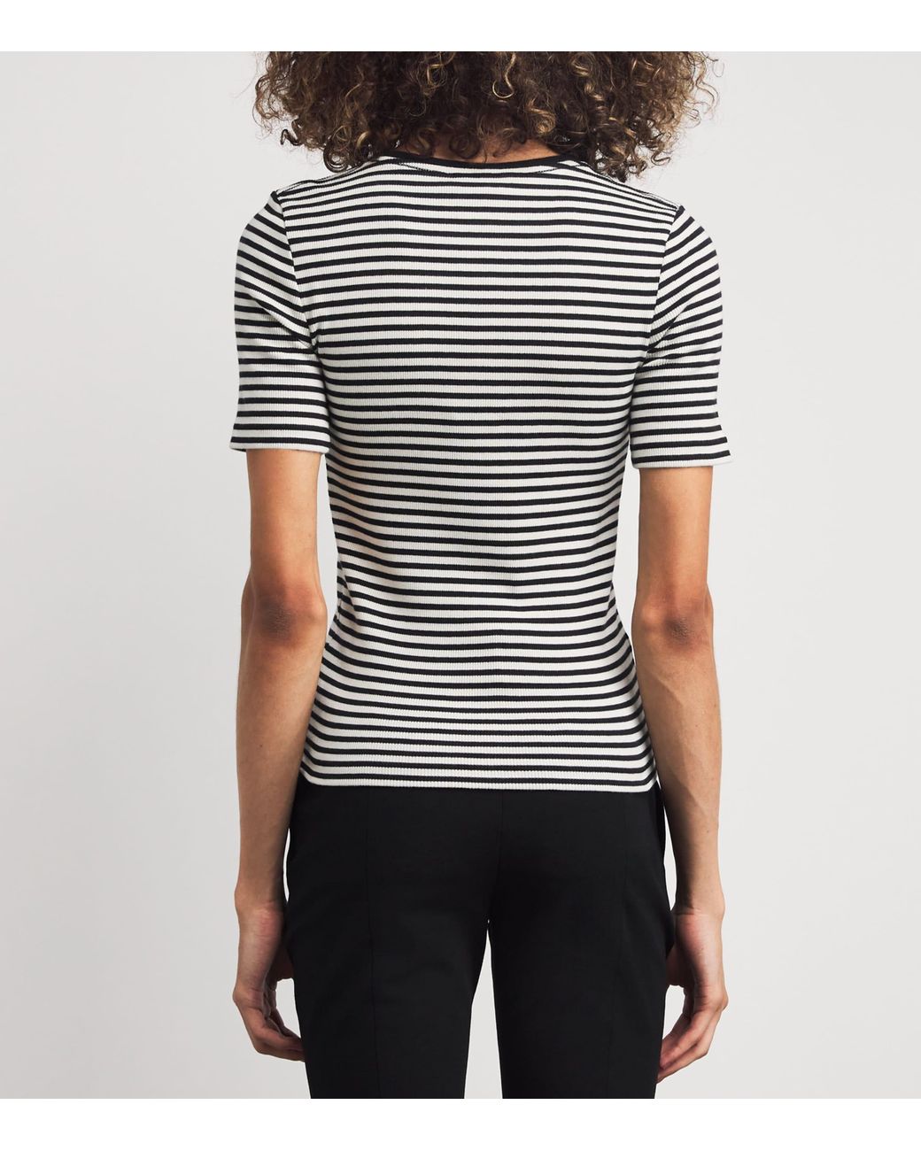 Anine Bing Black Stretch-Cotton Alessia T-Shirt