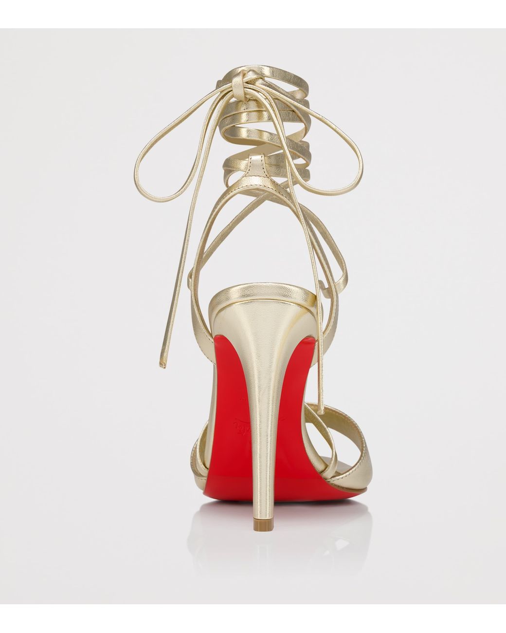 Christian Louboutin Metallic Fanny Randa Leather Sandals 100