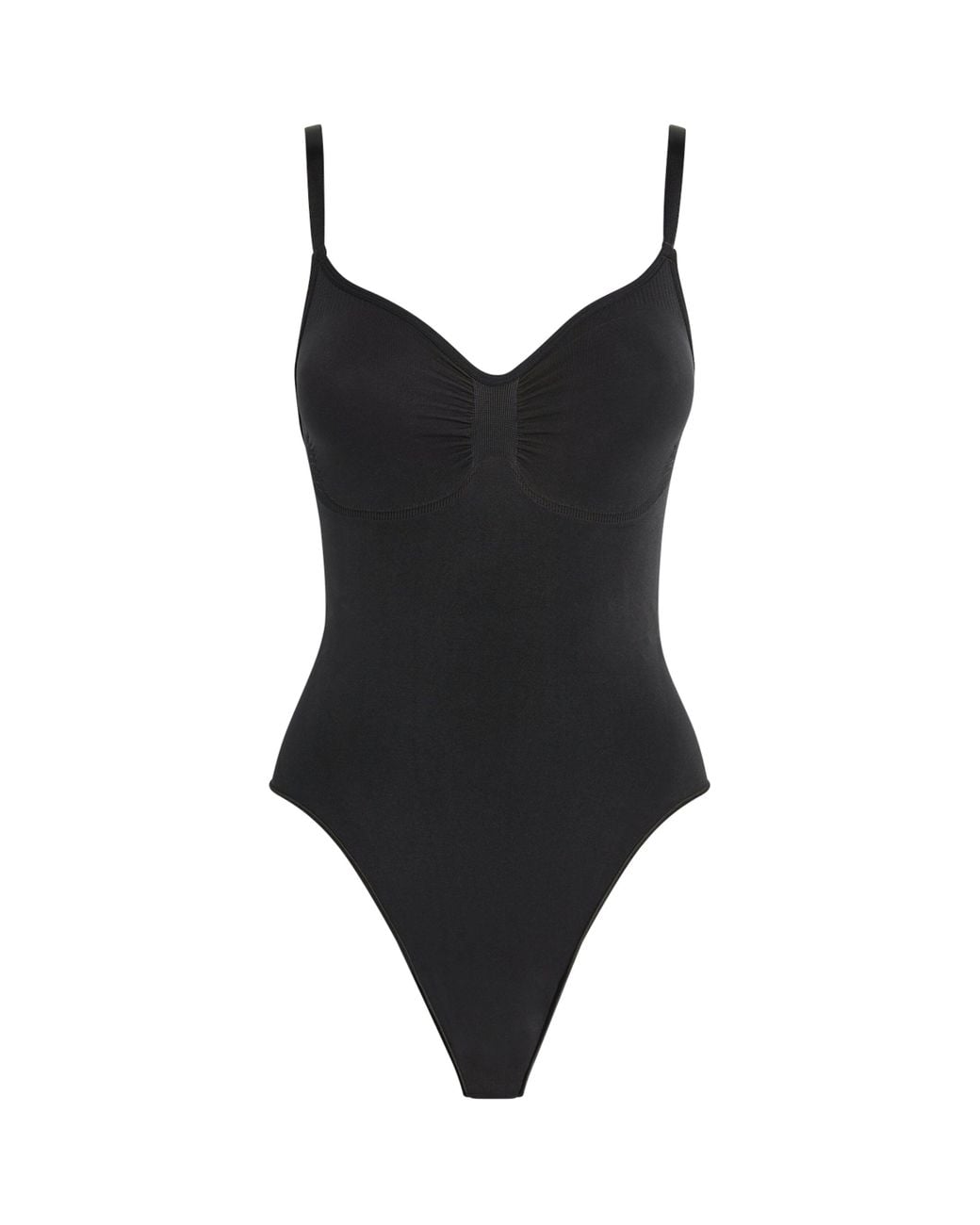 Skims Black Seamless Sculpt Thong Bodysuit