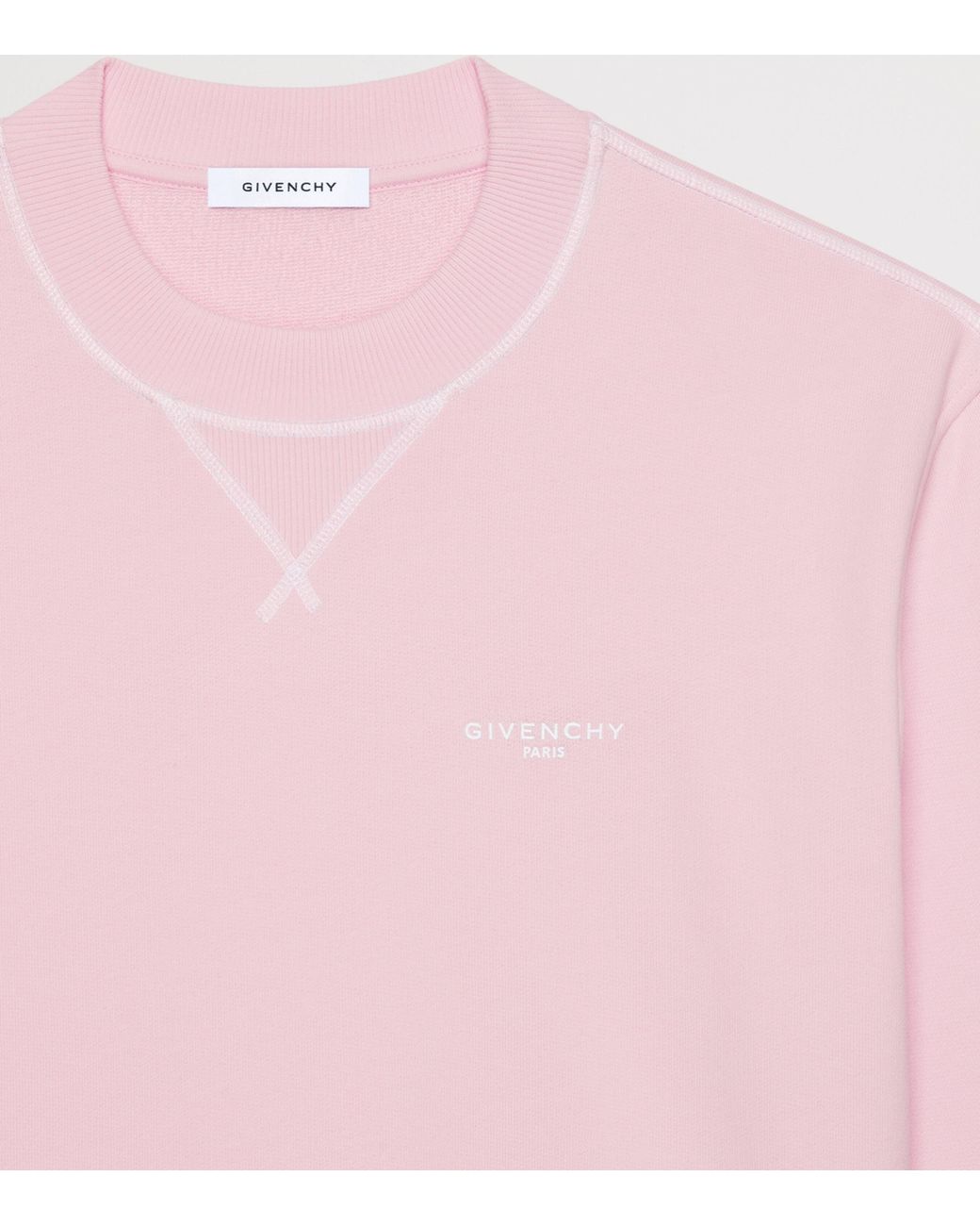 Givenchy Pink Fleece Couture Seam Sweatshirt for men