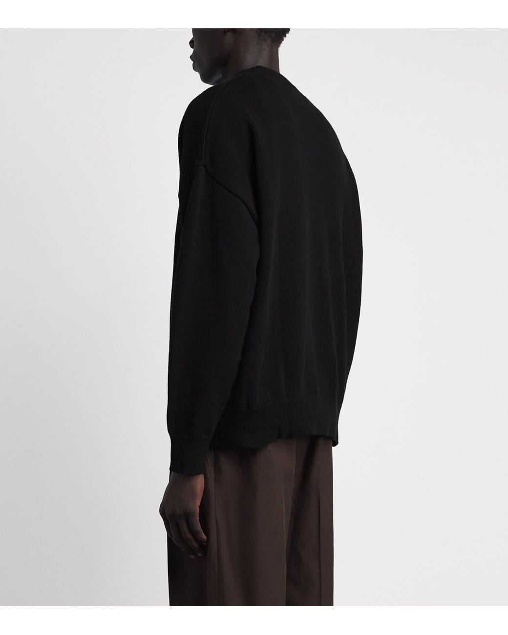 Picante Black Cotton Gallery Sweater for men