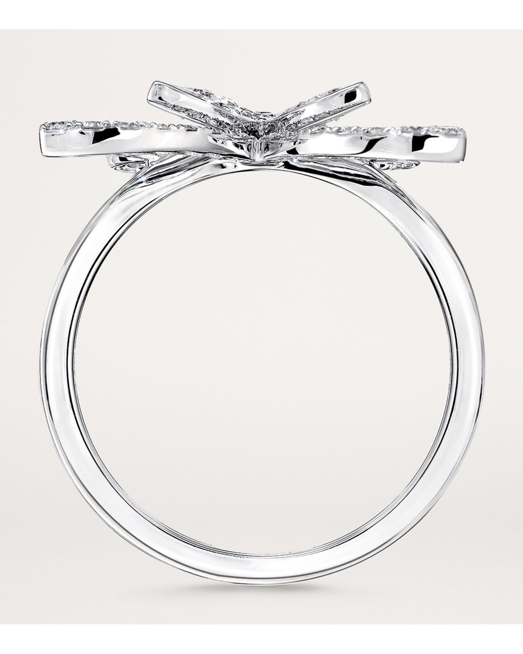 Graff White And Diamond Mini Butterfly Ring