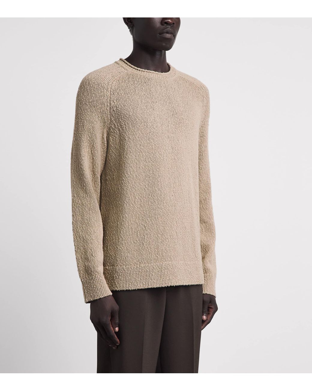 PAIGE Brown Cotton Bouclé Banuelo Sweater for men