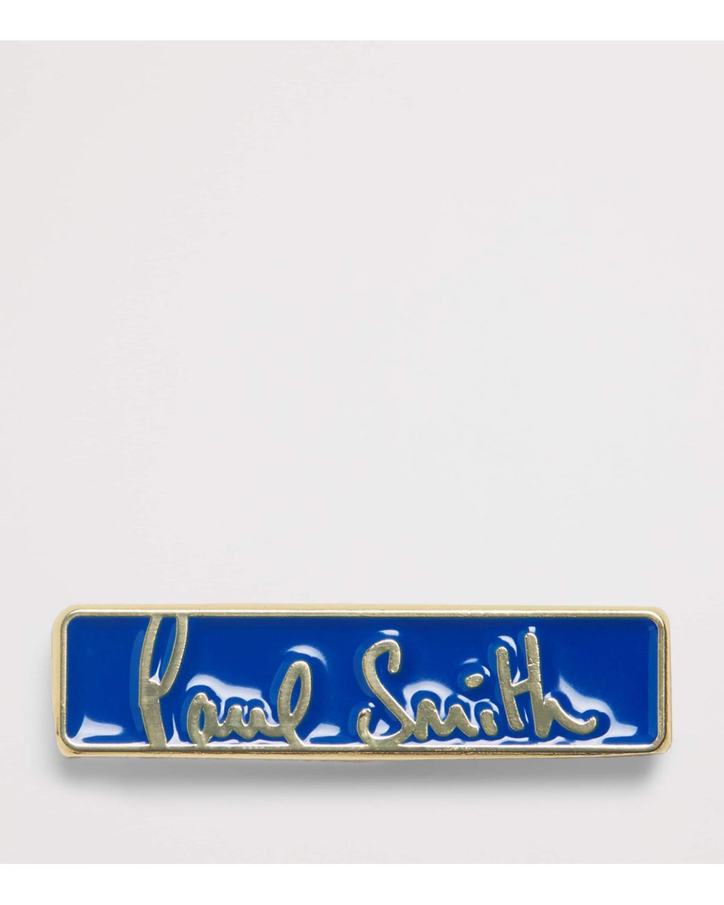 Barbour Blue X Paul Smith Logo Pin Badge
