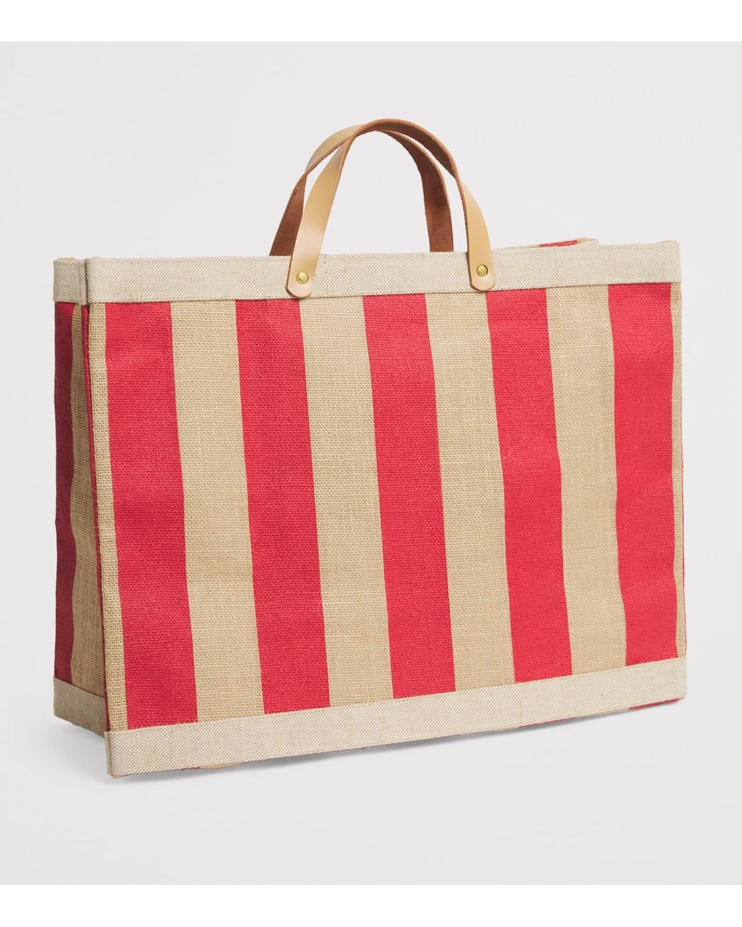 Harrods Pink Large Canvas Stripe Knightsbridge Shopper Bag