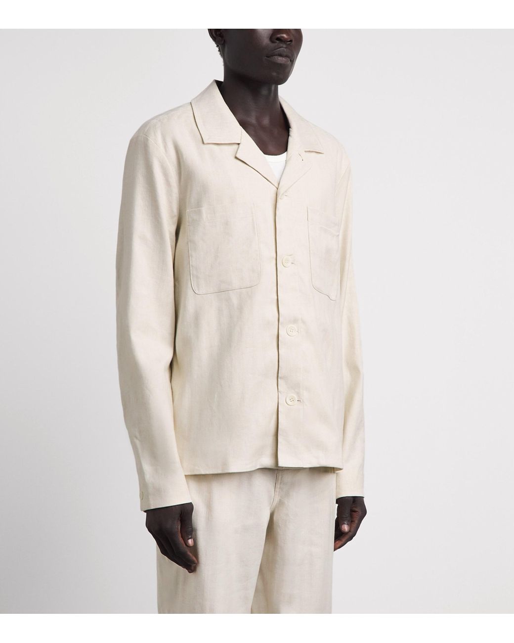 PAIGE White Herringbone Latigo Shirt for men