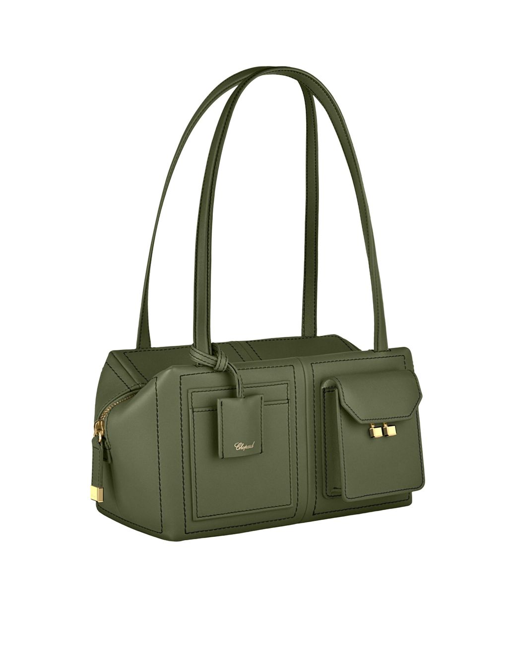 Chopard Green Leather Ice Cube Shoulder Bag
